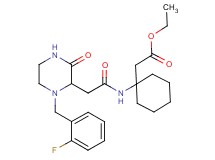 ethyl [1-({[1-(2-fluorobenzyl)-3-oxo-2-piperazinyl]acetyl}amino)cyclohexyl]acetate