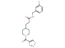 N-(3-chlorobenzyl)-3-[1-(1,2,3-thiadiazol-4-ylcarbonyl)-4-piperidinyl]propanamide