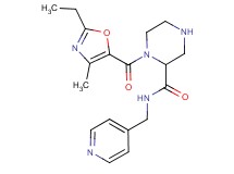 1-[(2-ethyl-4-methyl-1,3-oxazol-5-yl)carbonyl]-N-(4-pyridinylmethyl)-2-piperazinecarboxamide