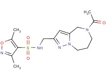 N-[(5-acetyl-5,6,7,8-tetrahydro-4H-pyrazolo[1,5-a][1,4]diazepin-2-yl)methyl]-3,5-dimethylisoxazole-4-sulfonamide