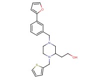 2-[4-[3-(2-furyl)benzyl]-1-(2-thienylmethyl)-2-piperazinyl]ethanol