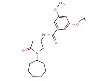 N-(1-cycloheptyl-5-oxo-3-pyrrolidinyl)-3,5-dimethoxybenzamide