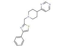 4-{1-[(4-phenyl-1,3-thiazol-2-yl)methyl]piperidin-4-yl}pyrimidine
