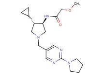 N-(rel-(3R,4S)-4-cyclopropyl-1-{[2-(1-pyrrolidinyl)-5-pyrimidinyl]methyl}-3-pyrrolidinyl)-2-methoxyacetamide hydrochloride