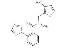 N-methyl-N-[(3-methyl-2-thienyl)methyl]-2-(1H-1,2,4-triazol-1-yl)benzamide