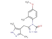 5-[(3,5-dimethyl-1H-pyrazol-4-yl)methyl]-4-(4-methoxy-2-methylphenyl)-2,4-dihydro-3H-1,2,4-triazol-3-one