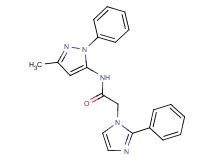 N-(3-methyl-1-phenyl-1H-pyrazol-5-yl)-2-(2-phenyl-1H-imidazol-1-yl)acetamide