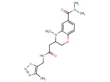 N,N,4-trimethyl-3-(2-{[(4-methyl-1,2,3-thiadiazol-5-yl)methyl]amino}-2-oxoethyl)-3,4-dihydro-2H-1,4-benzoxazine-6-carboxamide