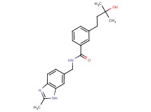 3-(3-hydroxy-3-methylbutyl)-N-[(2-methyl-1H-benzimidazol-6-yl)methyl]benzamide