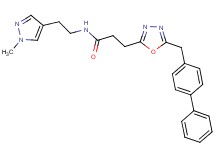 3-[5-(4-biphenylylmethyl)-1,3,4-oxadiazol-2-yl]-N-[2-(1-methyl-1H-pyrazol-4-yl)ethyl]propanamide