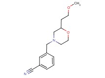 3-{[2-(2-methoxyethyl)morpholin-4-yl]methyl}benzonitrile
