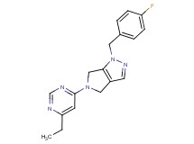 5-(6-ethylpyrimidin-4-yl)-1-(4-fluorobenzyl)-1,4,5,6-tetrahydropyrrolo[3,4-c]pyrazole