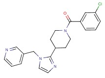 3-({2-[1-(3-chlorobenzoyl)piperidin-4-yl]-1H-imidazol-1-yl}methyl)pyridine
