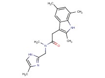 N-methyl-N-[(4-methyl-1H-imidazol-2-yl)methyl]-2-(2,5,7-trimethyl-1H-indol-3-yl)acetamide