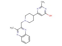 2-methyl-6-{1-[(3-methyl-2-quinoxalinyl)methyl]-4-piperidinyl}-4-pyrimidinol