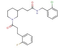 N-(2-chlorobenzyl)-3-{1-[3-(2-fluorophenyl)propanoyl]-3-piperidinyl}propanamide