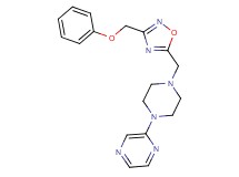 2-(4-{[3-(phenoxymethyl)-1,2,4-oxadiazol-5-yl]methyl}-1-piperazinyl)pyrazine