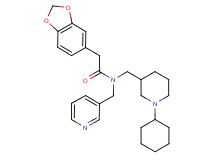 2-(1,3-benzodioxol-5-yl)-N-[(1-cyclohexyl-3-piperidinyl)methyl]-N-(3-pyridinylmethyl)acetamide