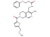 N-({7-[5-(methoxymethyl)-2-furoyl]-3-methyl-5,6,7,8-tetrahydro-2,7-naphthyridin-4-yl}methyl)-3-phenoxypropanamide