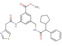 methyl 3-({[cyclopentyl(phenyl)acetyl]amino}methyl)-5-[(1,3-thiazol-4-ylacetyl)amino]benzoate