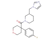 1-{[4-(4-fluorophenyl)tetrahydro-2H-pyran-4-yl]carbonyl}-3-(1H-imidazol-1-ylmethyl)piperidine