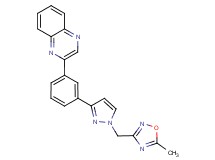 2-(3-{1-[(5-methyl-1,2,4-oxadiazol-3-yl)methyl]-1H-pyrazol-3-yl}phenyl)quinoxaline