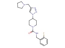 N-(2-fluorobenzyl)-4-[4-(1-pyrrolidinylmethyl)-1H-1,2,3-triazol-1-yl]-1-piperidinecarboxamide trifluoroacetate