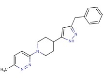 3-[4-(3-benzyl-1H-pyrazol-5-yl)piperidin-1-yl]-6-methylpyridazine