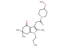 3-[2-(4-methoxy-1-piperidinyl)-2-oxoethyl]-2,6,6-trimethyl-1-propyl-1,5,6,7-tetrahydro-4H-indol-4-one