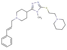 4-(4-methyl-5-{[2-(1-piperidinyl)ethyl]thio}-4H-1,2,4-triazol-3-yl)-1-[(2E)-3-phenyl-2-propen-1-yl]piperidine