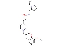 N-[(1-ethyl-2-pyrrolidinyl)methyl]-3-{1-[(8-methoxy-2H-chromen-3-yl)methyl]-4-piperidinyl}propanamide