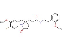 3-[2-(4-fluoro-3-methoxybenzyl)-5-oxo-2-pyrrolidinyl]-N-[2-(2-methoxyphenyl)ethyl]propanamide