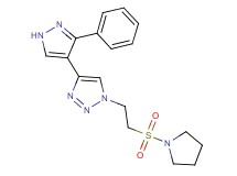 4-(3-phenyl-1H-pyrazol-4-yl)-1-[2-(pyrrolidin-1-ylsulfonyl)ethyl]-1H-1,2,3-triazole