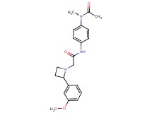 N-{4-[acetyl(methyl)amino]phenyl}-2-[2-(3-methoxyphenyl)azetidin-1-yl]acetamide