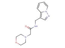 2-morpholin-4-yl-N-(pyrazolo[1,5-a]pyridin-3-ylmethyl)acetamide