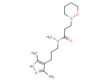 N-[3-(3,5-dimethyl-1H-pyrazol-4-yl)propyl]-N-methyl-3-(1,2-oxazinan-2-yl)propanamide