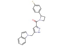 1-[(3-{[2-(4-fluorophenyl)azetidin-1-yl]carbonyl}-1H-pyrazol-5-yl)methyl]-1H-indole