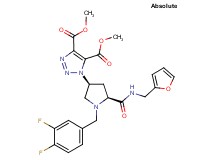 dimethyl 1-((3S,5S)-1-(3,4-difluorobenzyl)-5-{[(2-furylmethyl)amino]carbonyl}-3-pyrrolidinyl)-1H-1,2,3-triazole-4,5-dicarboxylate