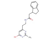 2-(2,3-dihydro-1H-inden-1-yl)-N-[2-(6-hydroxy-2-methylpyrimidin-4-yl)ethyl]acetamide