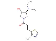(3S*,4S*)-4-[ethyl(methyl)amino]-1-[3-(4-methyl-1,3-thiazol-5-yl)propanoyl]-3-pyrrolidinol