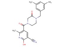 5-{[4-(3,5-dimethylbenzyl)-3-oxo-1-piperazinyl]carbonyl}-2-hydroxy-6-methylnicotinonitrile