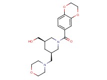 [(3R*,5R*)-1-(2,3-dihydro-1,4-benzodioxin-6-ylcarbonyl)-5-(morpholin-4-ylmethyl)piperidin-3-yl]methanol