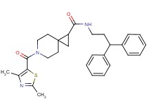 6-[(2,4-dimethyl-1,3-thiazol-5-yl)carbonyl]-N-(3,3-diphenylpropyl)-6-azaspiro[2.5]octane-1-carboxamide
