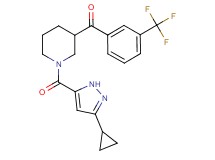{1-[(3-cyclopropyl-1H-pyrazol-5-yl)carbonyl]-3-piperidinyl}[3-(trifluoromethyl)phenyl]methanone