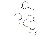 ({4-(3-chlorophenyl)-5-[(4-pyridinylmethyl)thio]-4H-1,2,4-triazol-3-yl}methyl)methyl(3-methylbenzyl)amine