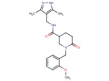 N-[(3,5-dimethyl-1H-pyrazol-4-yl)methyl]-1-(2-methoxybenzyl)-6-oxo-3-piperidinecarboxamide