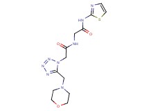 N~2~-{[5-(morpholin-4-ylmethyl)-1H-tetrazol-1-yl]acetyl}-N~1~-1,3-thiazol-2-ylglycinamide