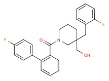 {3-(2-fluorobenzyl)-1-[(4'-fluoro-2-biphenylyl)carbonyl]-3-piperidinyl}methanol