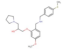1-[5-methoxy-2-({[4-(methylthio)benzyl]amino}methyl)phenoxy]-3-(1-pyrrolidinyl)-2-propanol