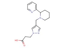 3-{4-[(2-pyridin-2-ylpiperidin-1-yl)methyl]-1H-pyrazol-1-yl}propanoic acid
